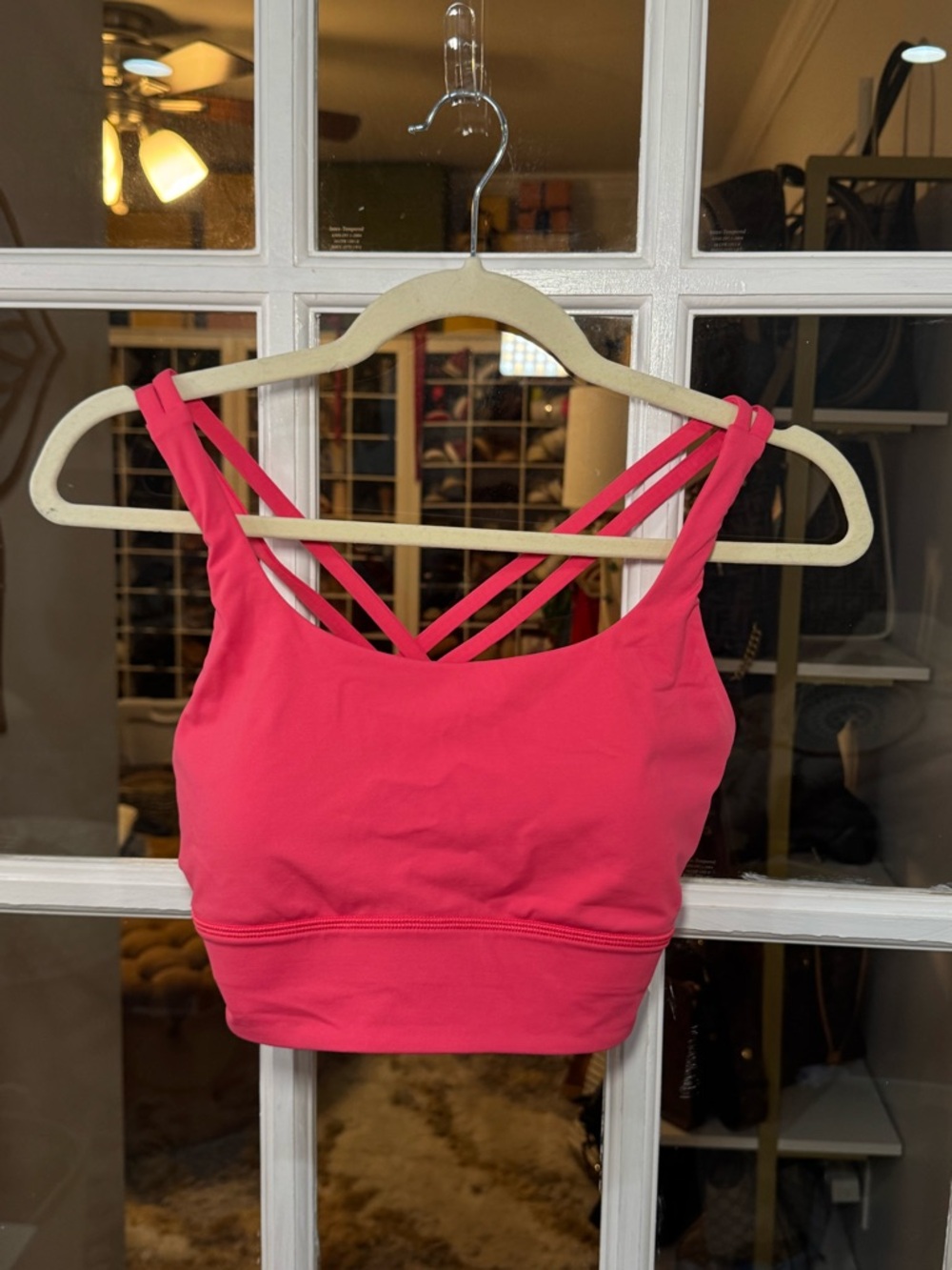 lululemon energy, long line bra with medium support B-D cups in glaze pink - Picture 2 of 4